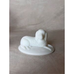 Vintage Westmoreland Dog on Basket Top Only